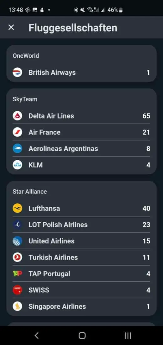 App in the Air airlines