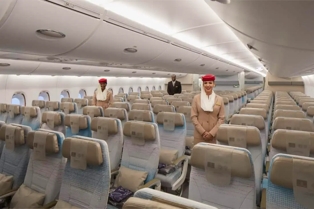 Neues Emirates Economy Class Design Frontansicht