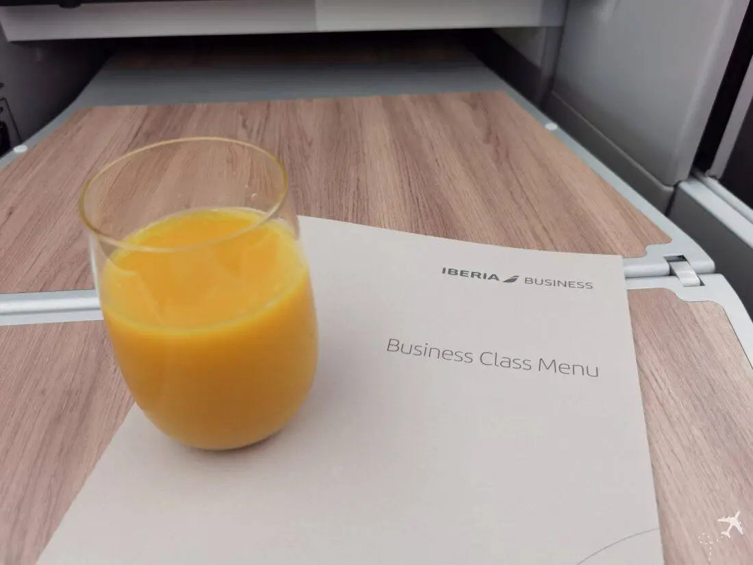 neue Iberia Business Class A350 Speisekarte