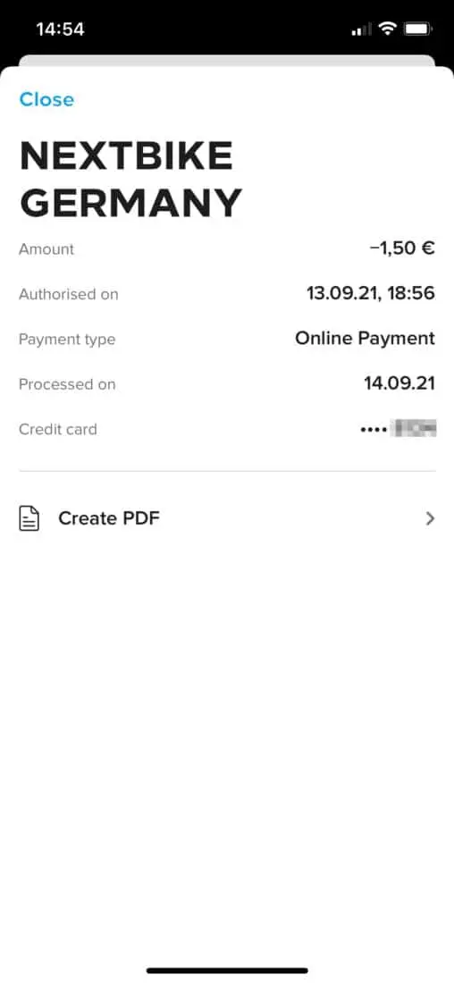 DKB Hilton Honors Kreditkarte iOS App Transaktionen 1