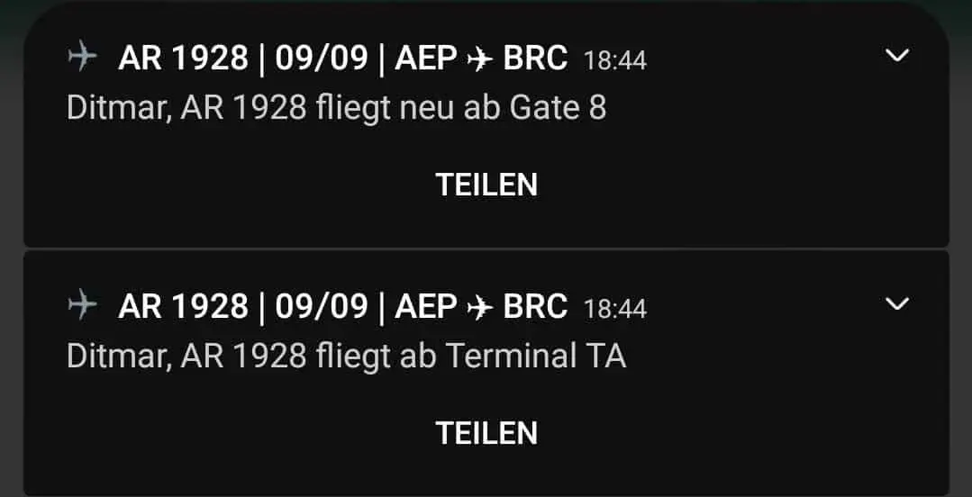App in the air gate info