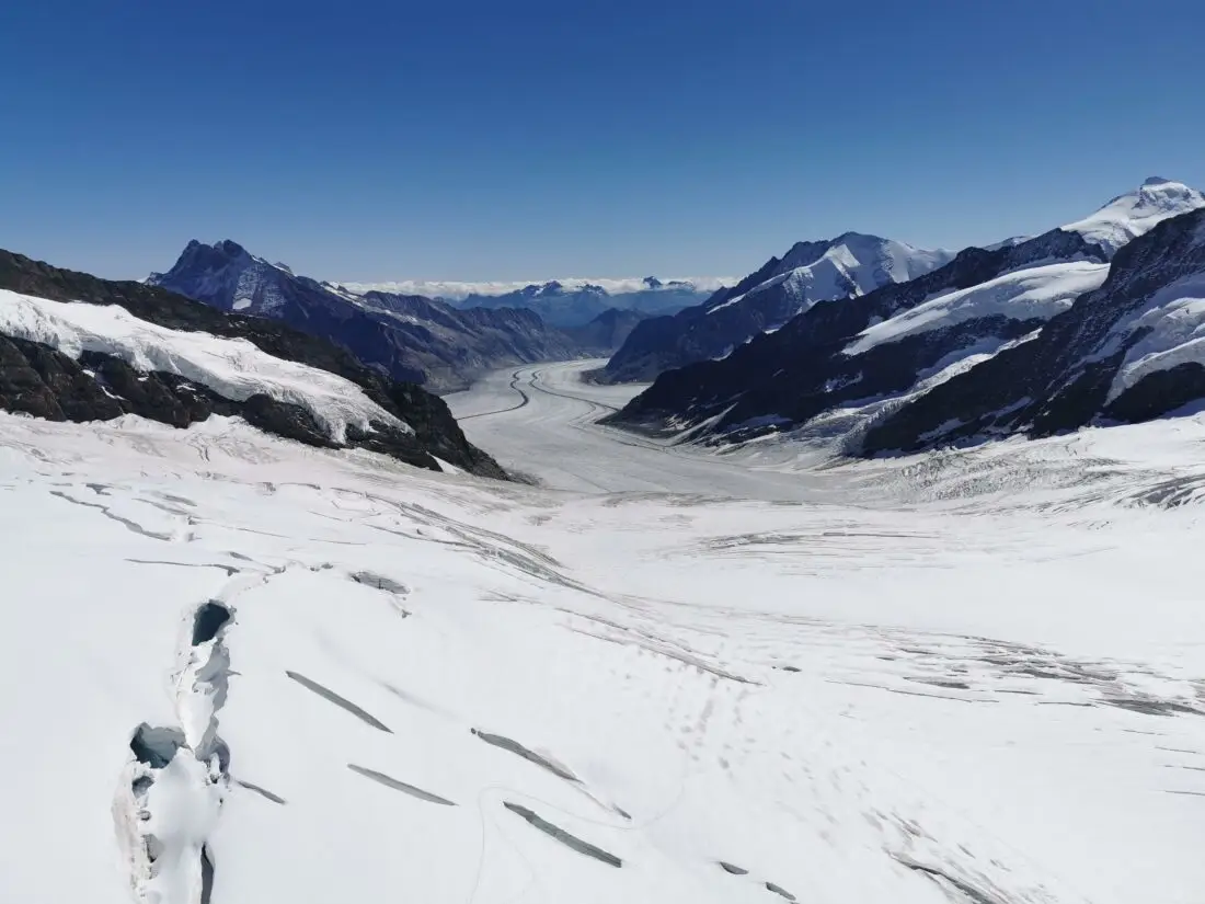 Aussicht Wanderung Moenchsjochhuette