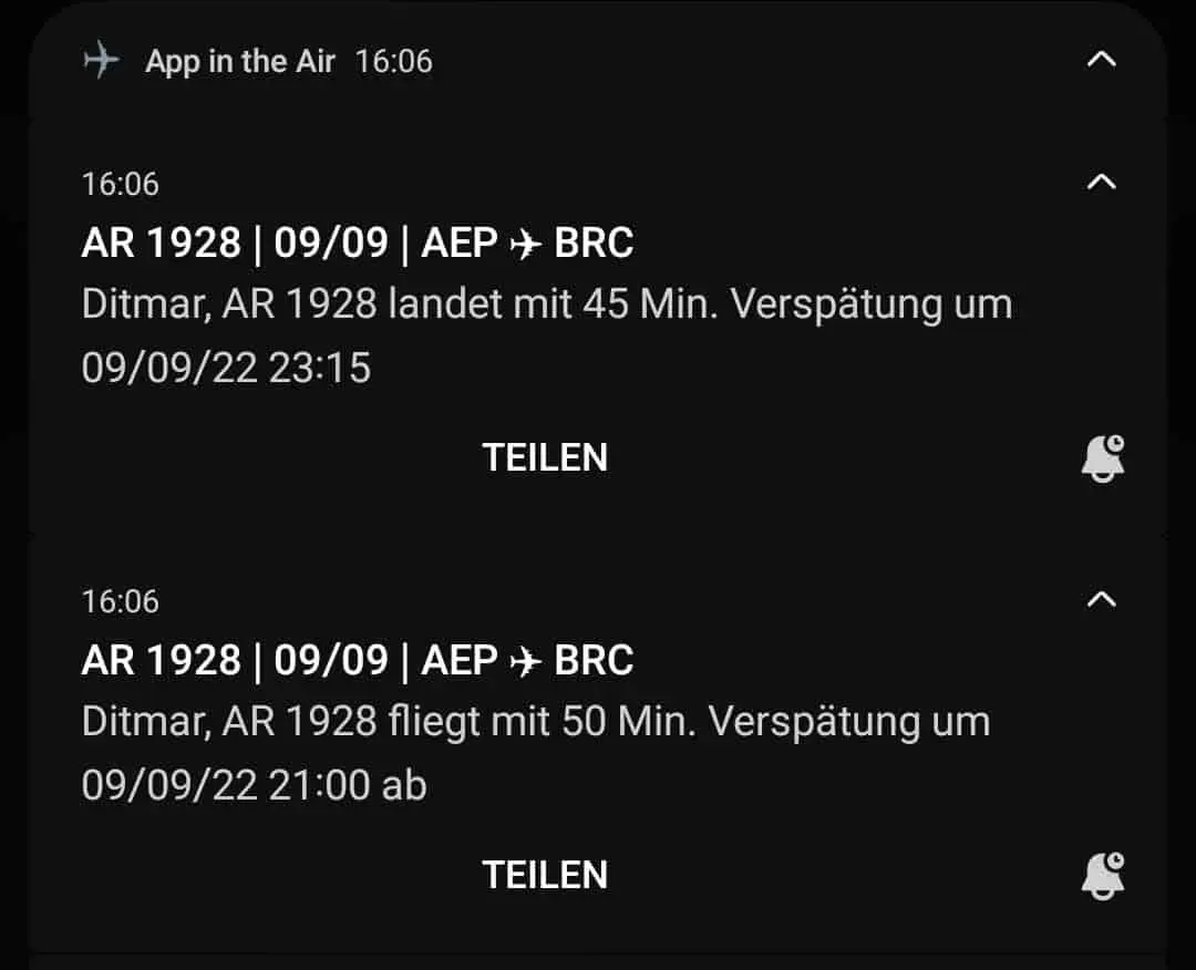 App in the Air verspaetung