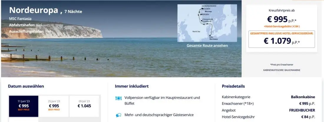 Fruehbucherangebot hoch