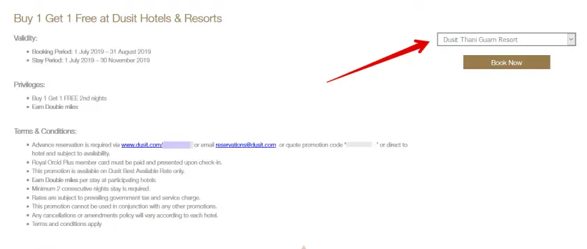 Redeem Dusit Coupon I