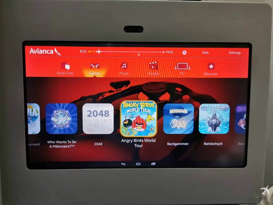 Avianca Business BOG MUC Spiele 1