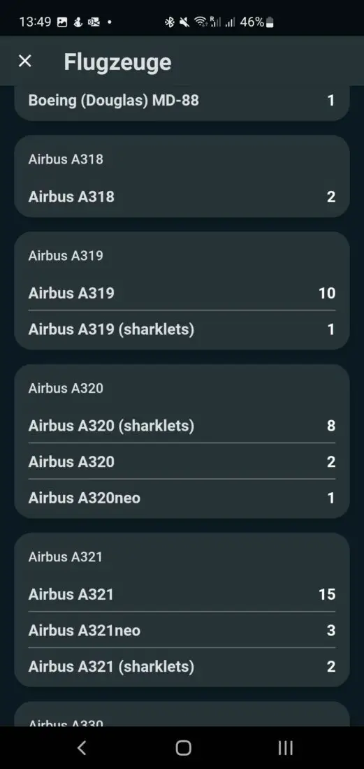 App in the Air Flugzeuge