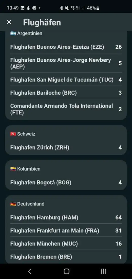 App in the Air Flughaefen