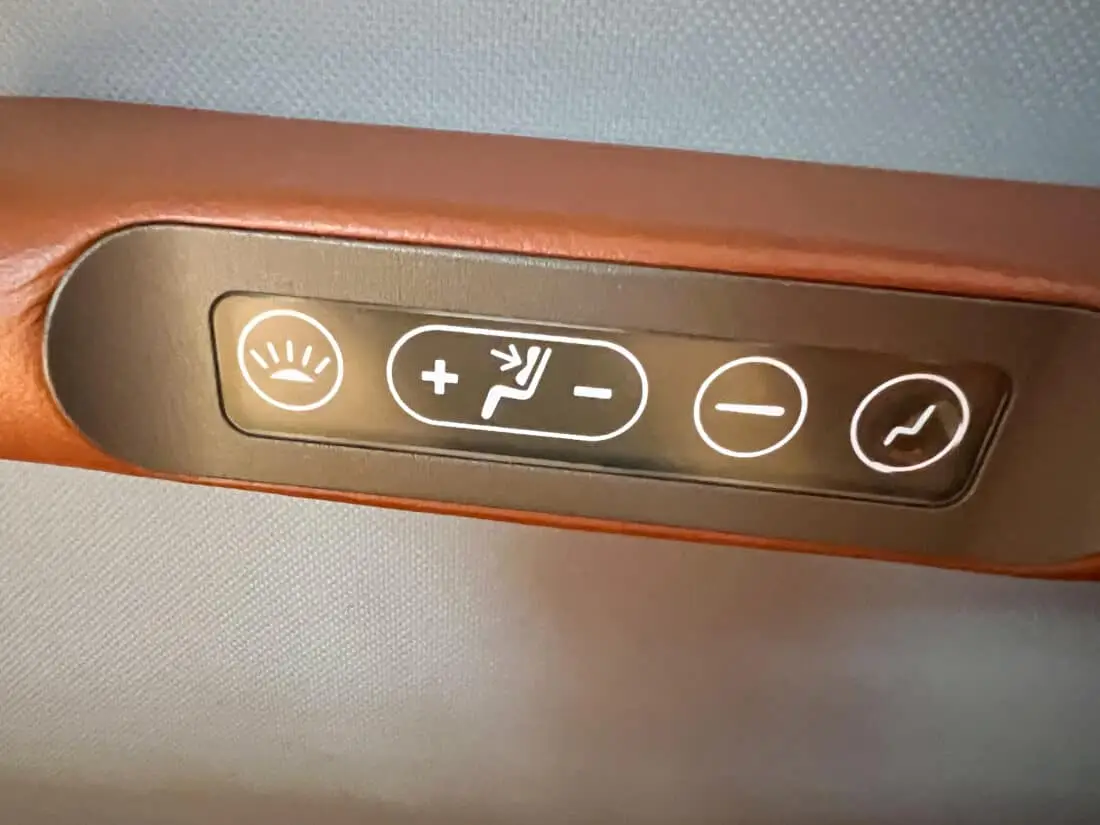 Lufthansa Allegris Business Class Sitzeinstellungen