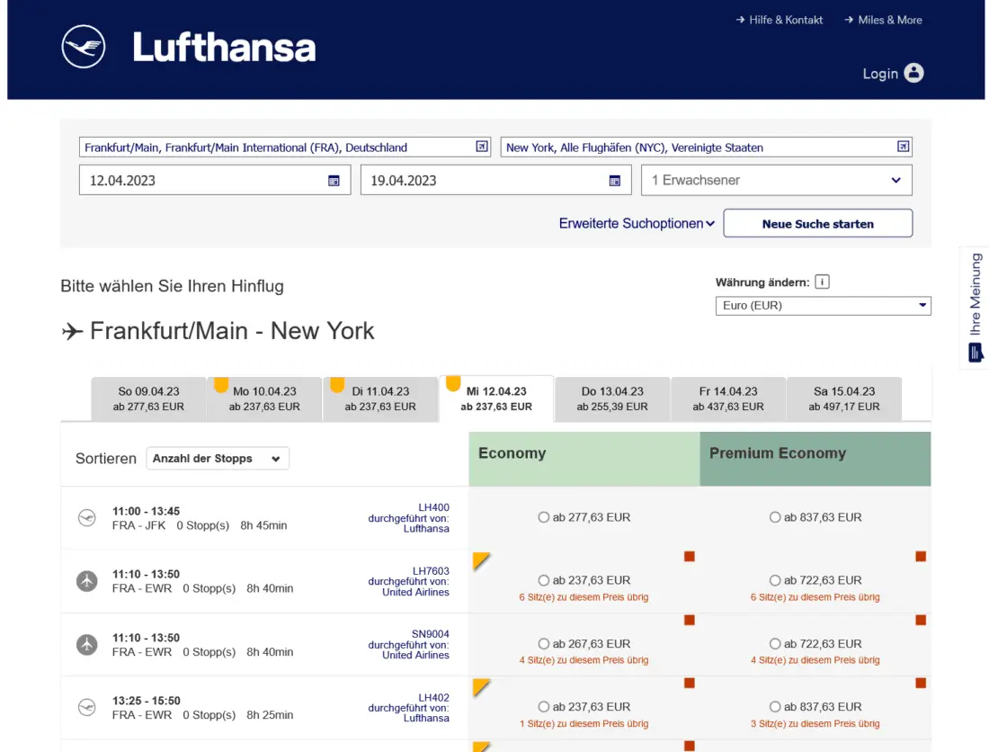 lufthansa website alt
