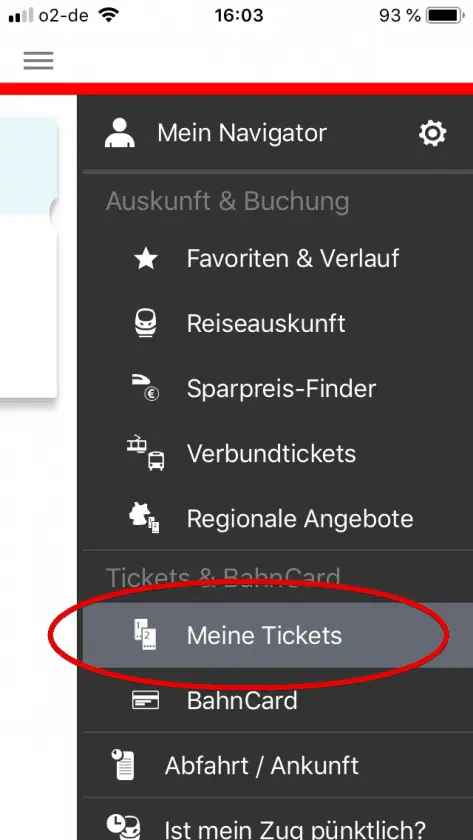 Bahn Reservierung aendern App I